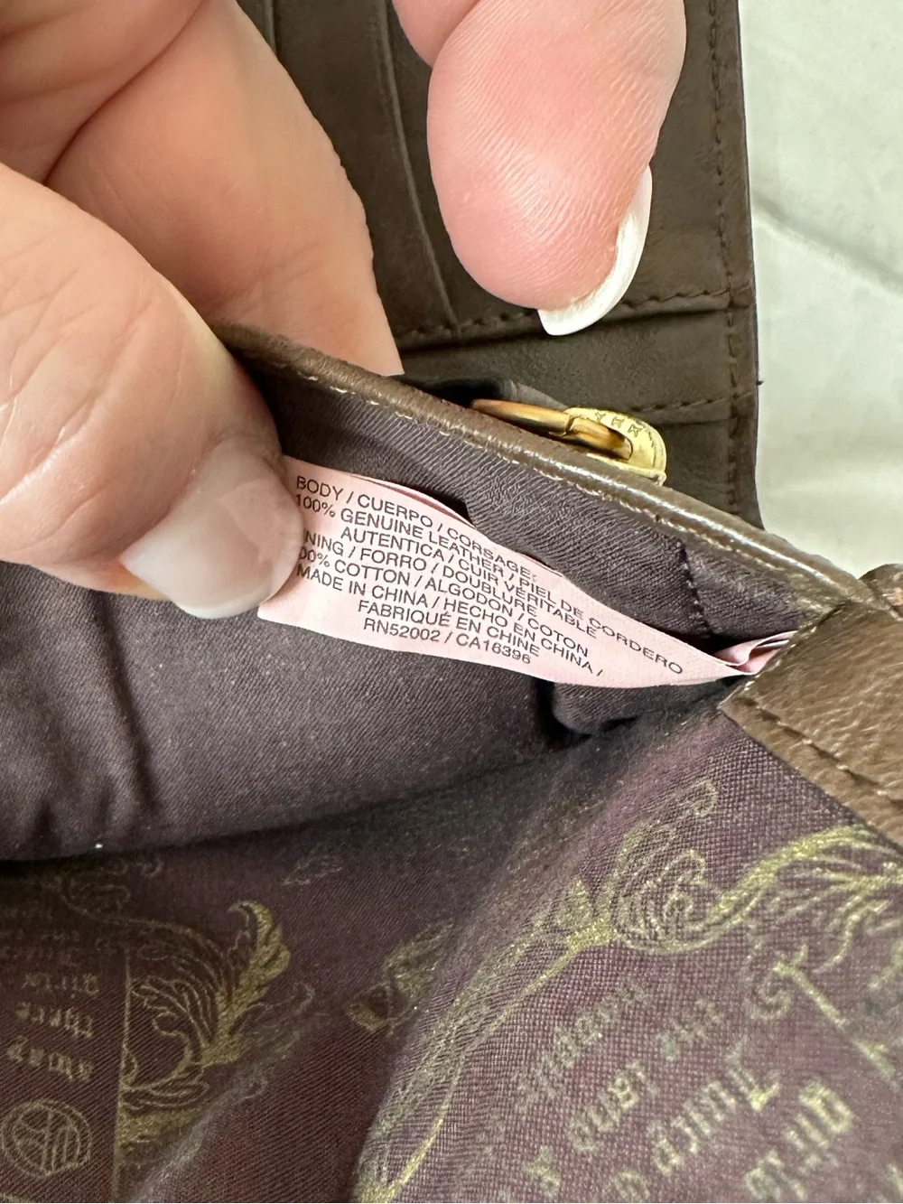 Juicy Couture Vintage Brown Leather Wallet
